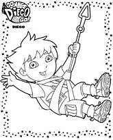 coloriage diego fait de l escalade